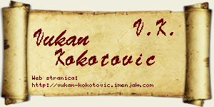 Vukan Kokotović vizit kartica